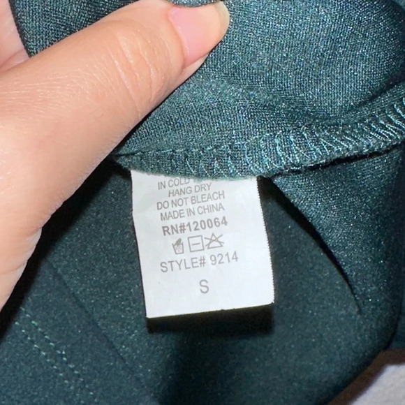 Mind Code Women Off the Shoulder Green Ruffled Mini Dress Size S - Picture 7 of 9